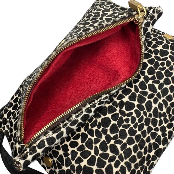 Hammitt VIP Medium Dapple Calf Hair Crossbody Black White Brushed Gold - Picture 9 of 16